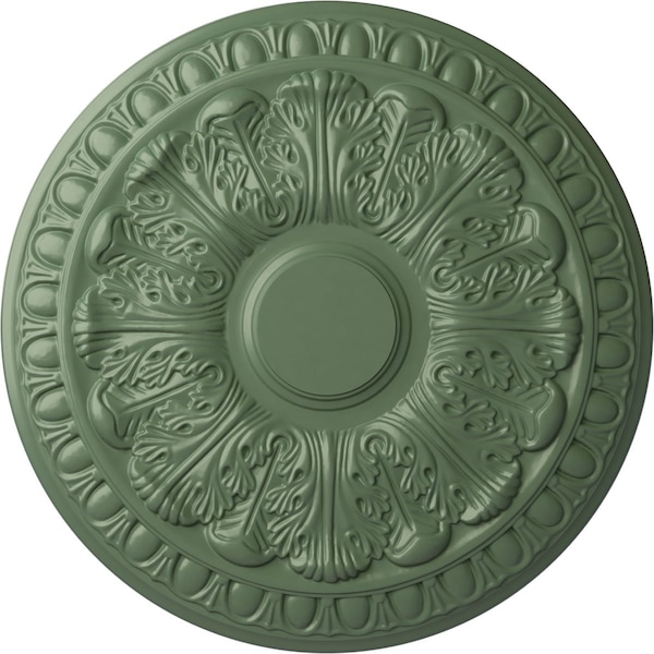 Ekena Millwork Colton Ceiling Medallion (Fits Canopies up to 4 3/4"), 15 3/4"OD x 1 1/2"P, Athenian Green CM15CNAGF - main
